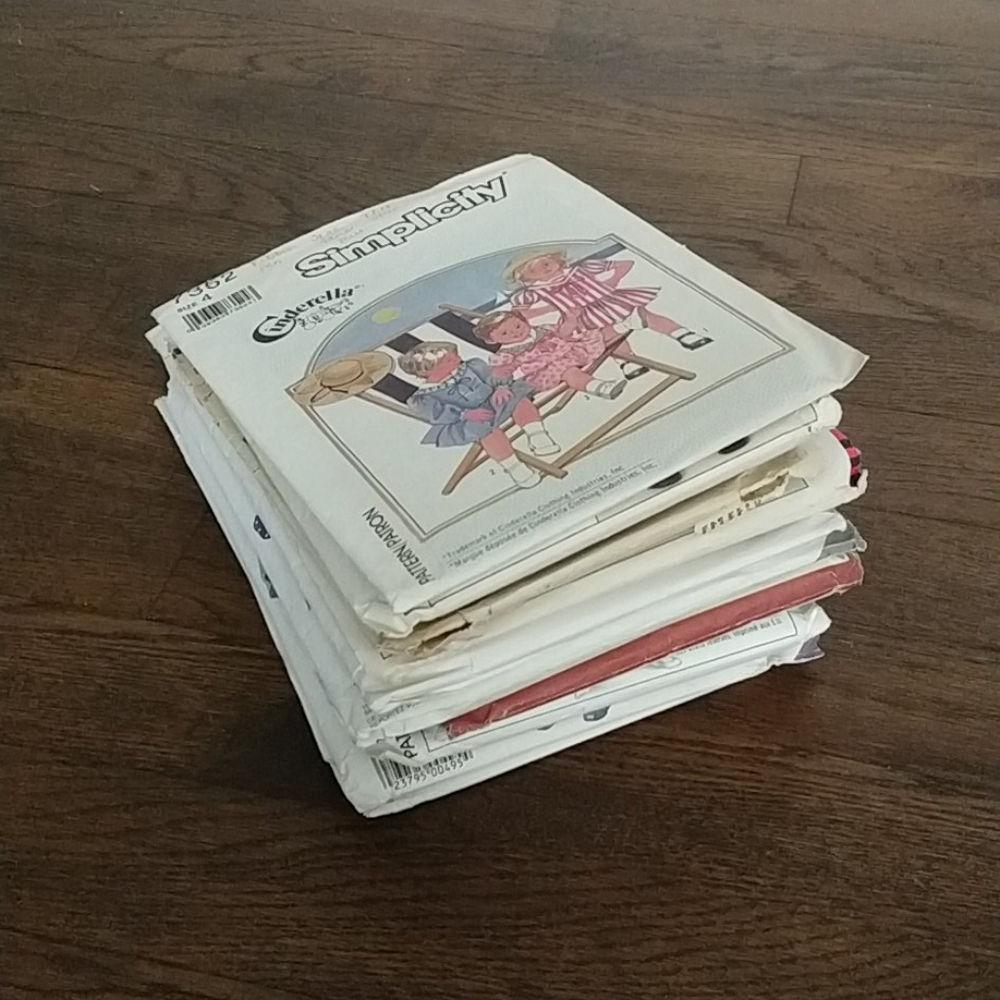Lot of 10 Vintage Sewing Patterns Sizes 4,5,6